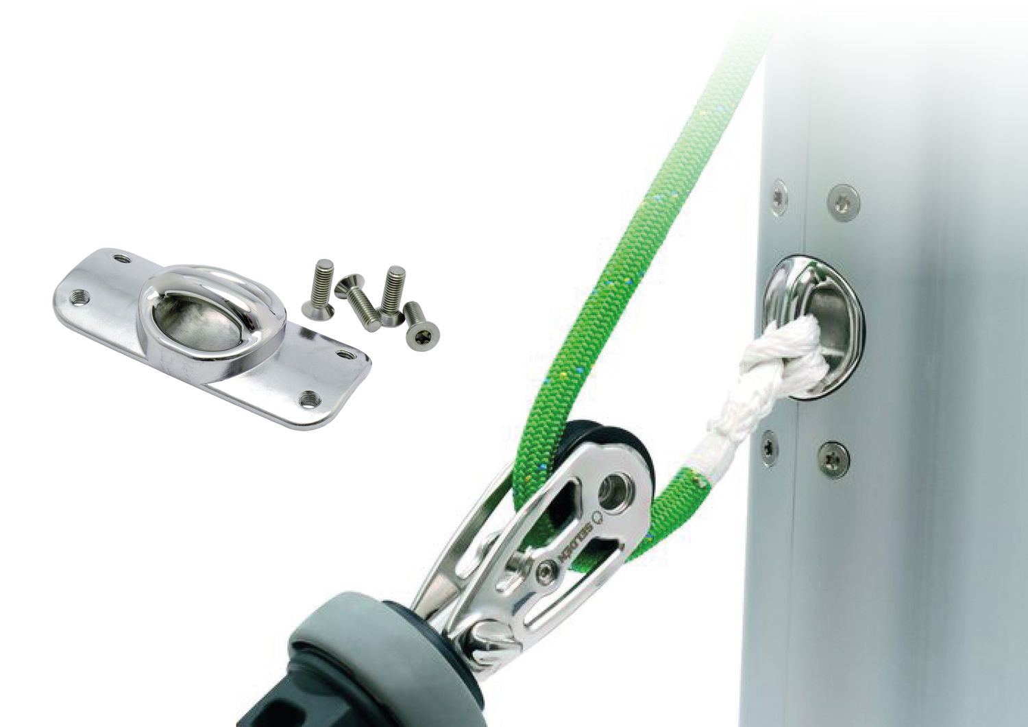point fixe mouflage selden mast-fallauge cordage robuste fiable