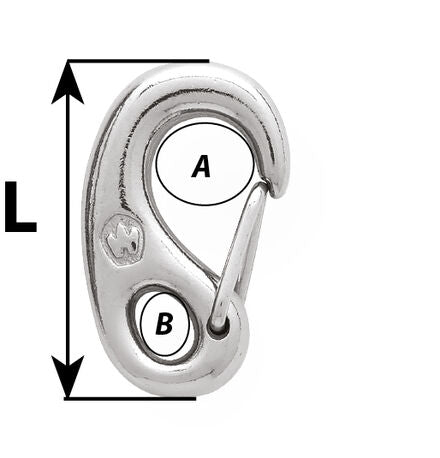 Mousqueton Crochet Inox 25-100mm Wichard 