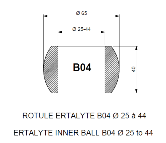ROTULE ERTALYTE STANDARD B04 Voilier Dufour