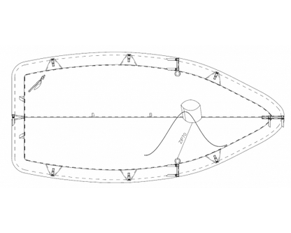 TAUD CAP SUD DESSUS POLYESTER ENDUIT PVC 540 GRS