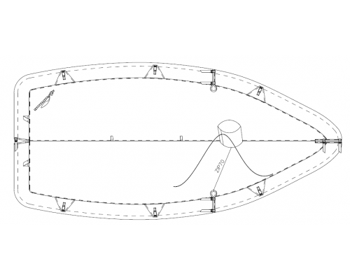 TAUD CAP SUD DESSUS POLYESTER ENDUIT PVC 540 GRS