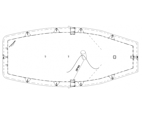 TAUD CARAVELLE CARANTEC DESSUS DYED POLYESTER ENDUIT PU