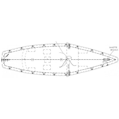 Taud dessus Soling polyester ripstop protection bateau Soling