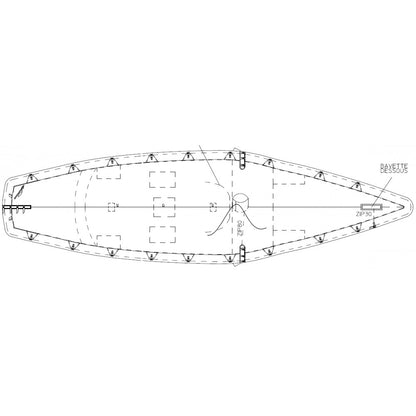 Taud dessus Soling polyester ripstop protection bateau Soling