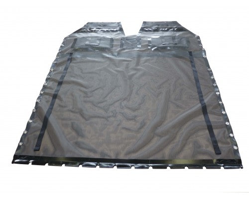 Trampoline compatible pour catamaran Tornado, fabriqué en France,  Tissu maille polyester 1100 dtex, enduit, noir  Tous les assemblages sont réalisés par soudure haute fréquence, sauf les sangles de rappel qui sont cousues  Fabriqué uniquement à la commande, bien vérifier que le plan correspond à votre bateau avant de passer commande