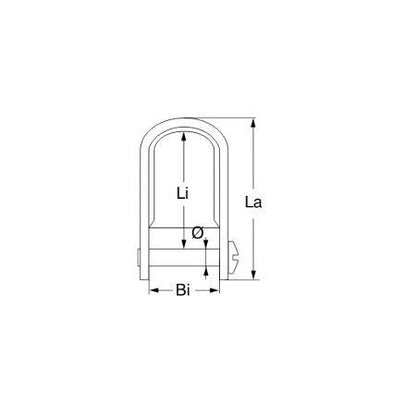 Manille plate lg.23mm max. 1400kg