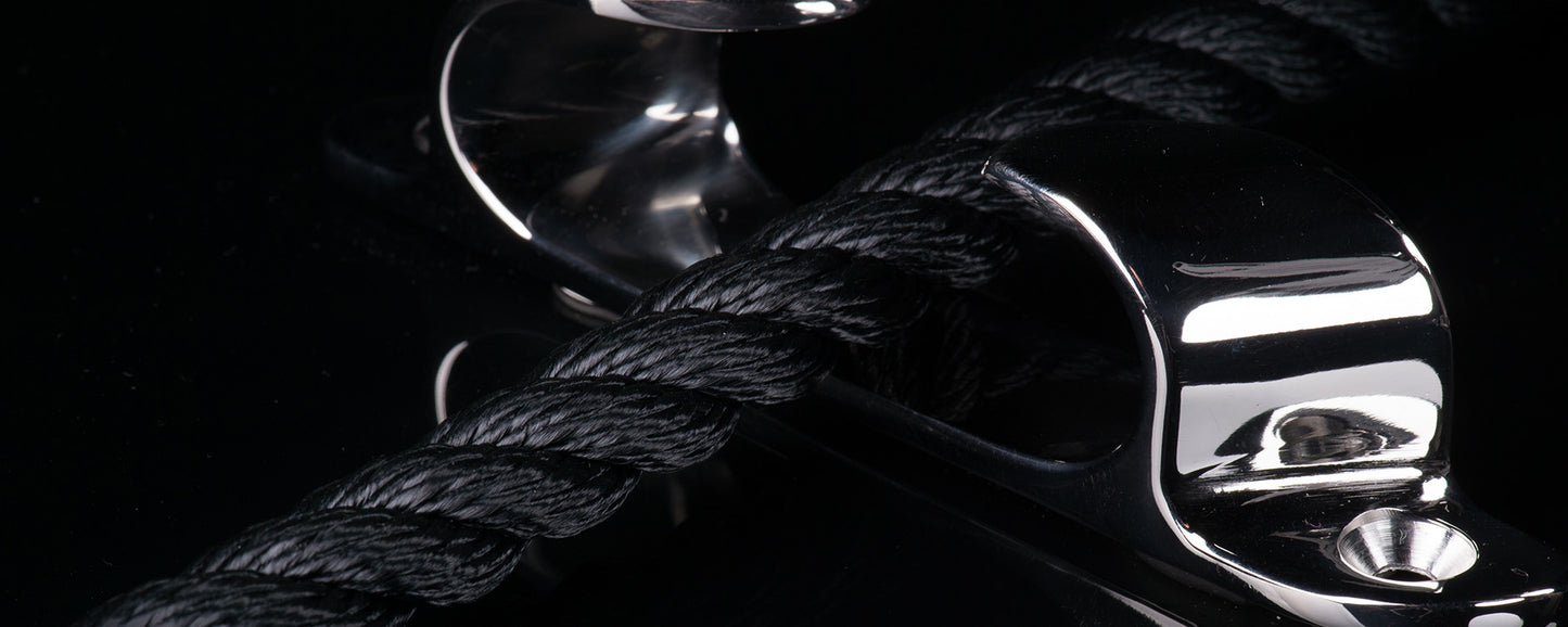 Polyester rope black 3strands 10mm