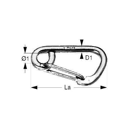 Mousqueton Crochet Inox 25-100mm Wichard 