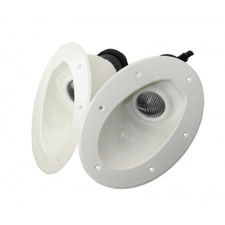 Projecteurs HELLA SeaHawk éclairage pont bateau H3 IP67 paire blanche.